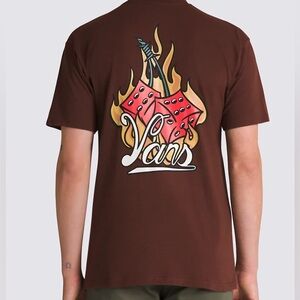 Vans Hot Box Cars & Flames Dice Graphic Tee NWOT